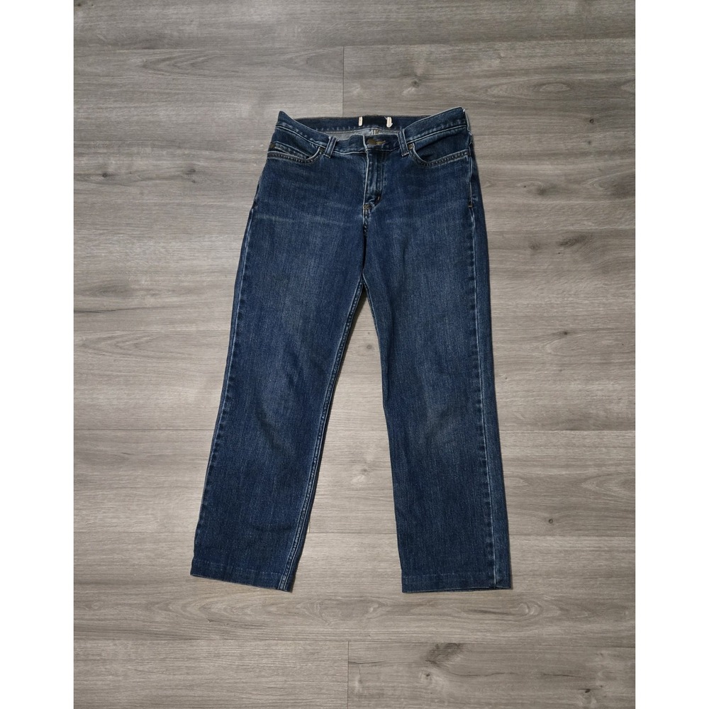 Carhartt Jeans Womens Blue Blaine Straight Leg Rugged Flex Stretch Denim 29x26